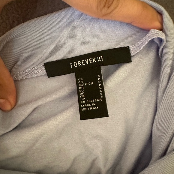 Forever 21 One Shoulder Slouchy Blue Top - Picture 3 of 5